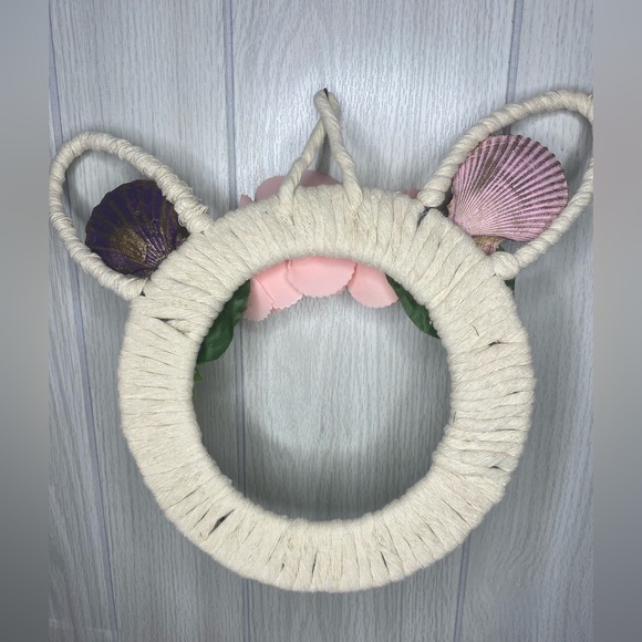 Handmade Easter Knitted Rabbit Wreath / Easter Bunny Wreath, Easter Decoration - Picture 5 of 6